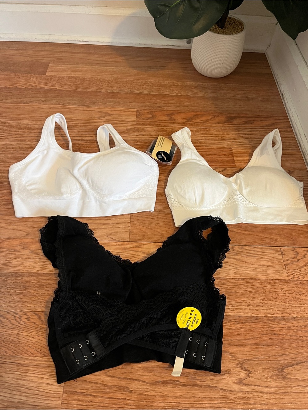 Women’s Wireless Comfort Sports Bra - White & Black
